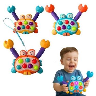 Imagem de Brinquedo Sensorial Caranguejo Pop It com Luz LED Educativo Interativo