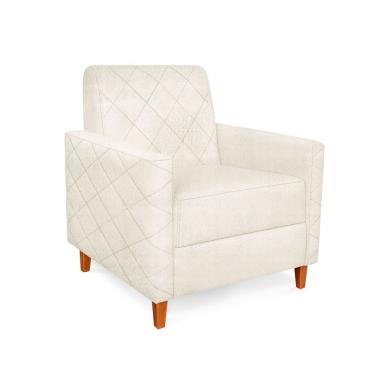 Imagem de Poltrona Liana Linho Pés De Madeira - Pallazio Cor Natural