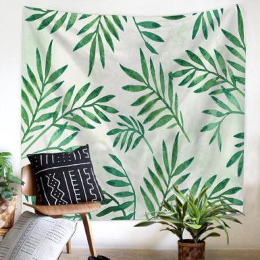 Imagem de Tapeçaria de parede Tropical Leaves Microfabric 150x100cm - yiweisai
