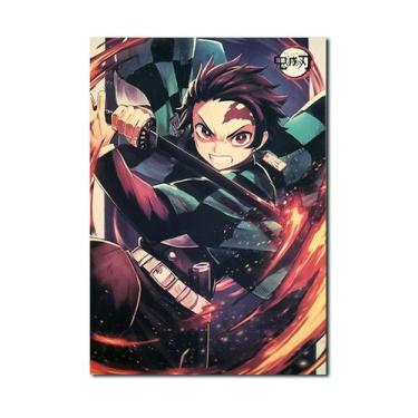 Imagem de Pôster de arte de parede com imagem Demon Slayers Anime 51x35,5 cm - Y