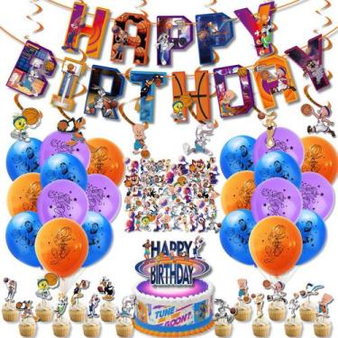 Imagem de Kit de balão para festa de aniversário Space Jam, 95 unidades de látex