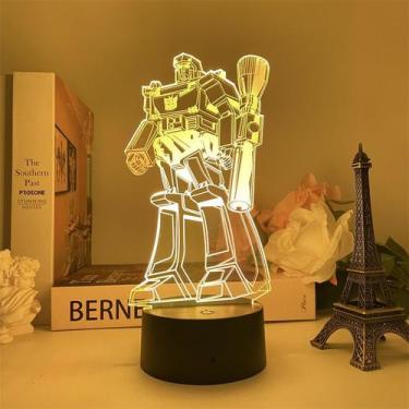 Imagem de Transformadores de luz noturna LED 3D, megatrons, mudança de cor - Yiw