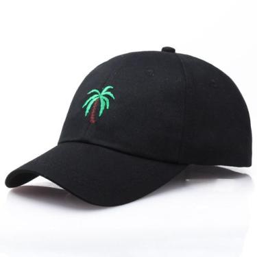 Imagem de Boné de beisebol bordado Palm Tree Vintage Streetwear - Yiweisai