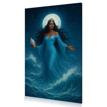 Imagem de Quadro Decorativo Iemanjá Rainha do Mar Orixás Canvas 60x40 - DC Expre
