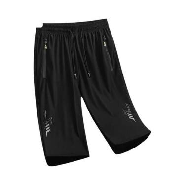 Imagem de Shorts Masculinos De Secagem Rápida Para Corrida E Academia Com Bolso 