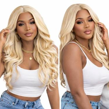 Imagem de Peruca Front Lace Com Micro Pele Fibra Futura Preta 70cm - bbless, 613