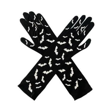 Imagem de Luvas Longas De Cosplay De Fantasma, Aranha E Morcego Pretas Para Fest