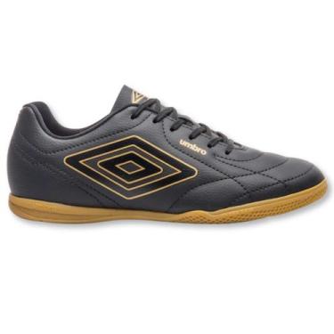 Imagem de Chuteira Futsal Umbro Class Footballer Preto Dourado, Preto dourado, 4