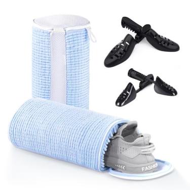 Imagem de Sacos para máquinas de lavar sapatos Teletrogy com 2 pares de árvores 