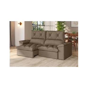 Imagem de Sofá 3 Lugares Luizzi Atenas Retrátil Reclinável Veludo 210cm