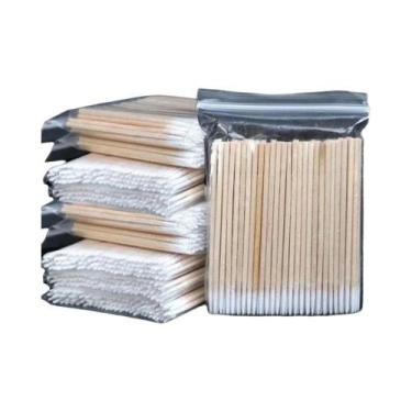 Imagem de Cotonetes Ultra-Detalhados Com Ponta De Madeira Descartáveis Para Mani