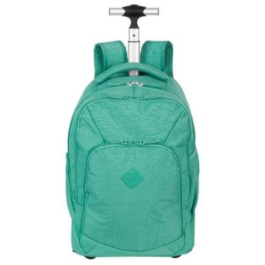 Imagem de Mochila Carrinho 2 Compartimentos Sestini Rolling Grande Crinkle Verde