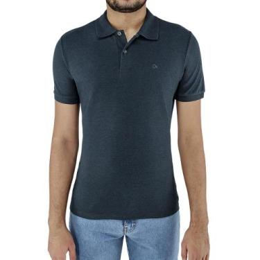 Imagem de Camisa Polo Manga Curta Slim Masculina Ogochi 007520002 Azul, M, Azul