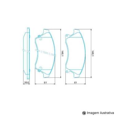 Imagem de Pastilha de Freio Dianteira Cruze LT / LTZ 1.8 16V . 2012 ... com alarme sonono