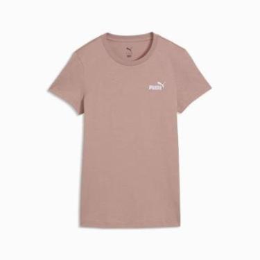 Imagem de Camiseta Puma Essentials Small No. 1 Logo Tee - MARRON P-Feminino