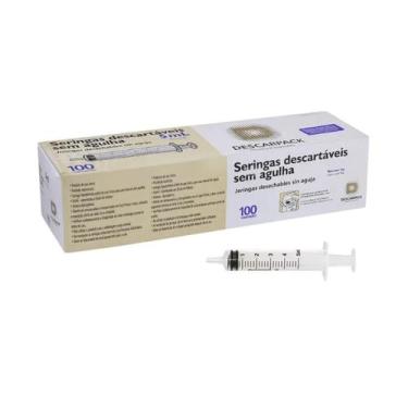 Imagem de Seringa 05ml s/ ag. bico slip caixa com 100 unidades descarpack