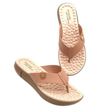 Imagem de Chinelo Modare Dedo Feminino Leve Ortopédico Ultraconforto, Nude, 38