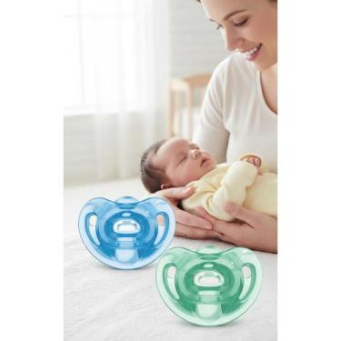 Imagem de Kit 2 Chupetas Silicone 6m+ Sensitive Suave Conforto - Congratulations