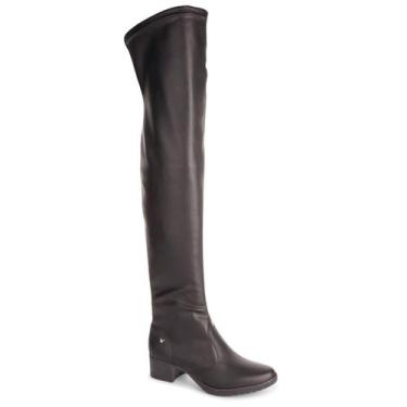Imagem de Bota over the knee mississipi salto bloco cano longo casual, Preto, 35