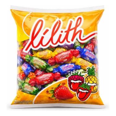 Imagem de Bala Mastigável Sortida Frutas Lilith Cory 500g Morango Maçã Verde Fra