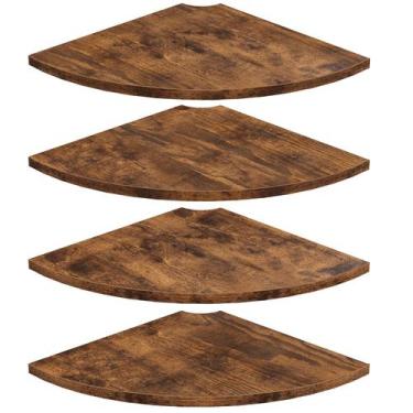 Imagem de Prateleira de parede de canto Homode redonda de 30 cm com orifício par