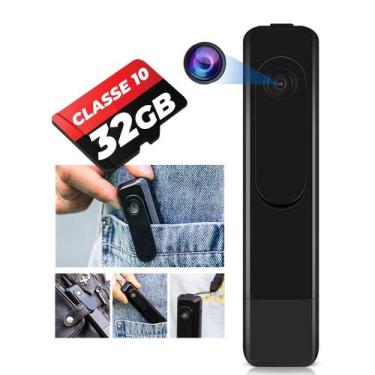 Imagem de Mini Câmera Espiã Caneta M18 + Cartão 32GB Filmadora Full Hd 1080p Plu