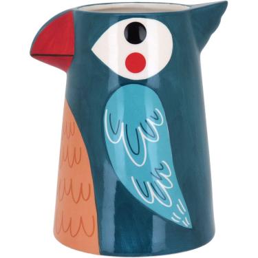 Imagem de CACHEPÔ CERÂMICA 22x19x19cm AZUL VASO DECORATIVO ENFEITE PLANTA