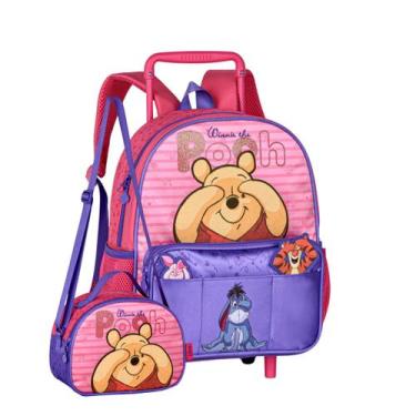 Imagem de Mochila De Rodinhas Lancheira Térmica Ursinho Pooh Infantil - Clio Sty