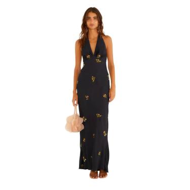 Imagem de Vestido Cetim Farm Rio Bordado Selva-Feminino