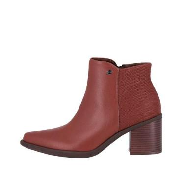 Imagem de Bota Piccadilly Cano Curto Bico Fino, 35, Bordô
