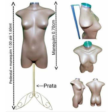 Imagem de Manequim feminino adulto (Meio corpo modelo Jô N.36) Savana com tampa 