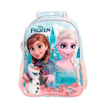 Imagem de Mochila Infantil de Costas Escolar Frozen 14762 Xeryus, Azul, Único
