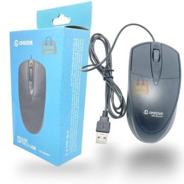 Imagem de Mouse Óptico Ambidestro 3 Botões USB SmarTv Desktop Notebook - onistek
