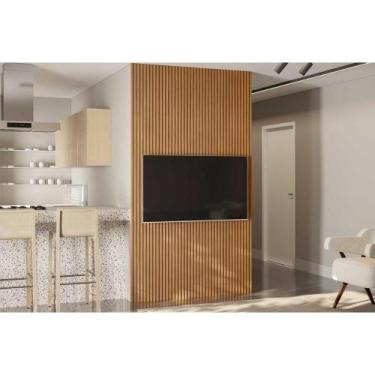Imagem de Painel p/ Quarto até 60 Pol Modular 1.4 Ripado 141x250cm Nature Fosco 