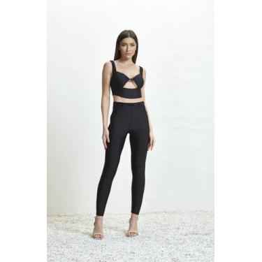 Imagem de Calca skinny shine metal maria gueixa, Preto, P