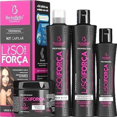 Imagem de Bio Instinto Liso com Força - Kit para Cabelos Lisos e Enfraquecidos (
