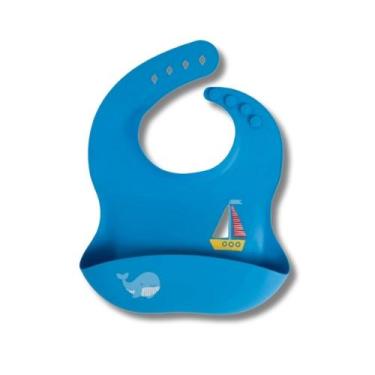 Imagem de Babador de silicone cata migalhas ursinho navy azul - bup baby - BÜP B