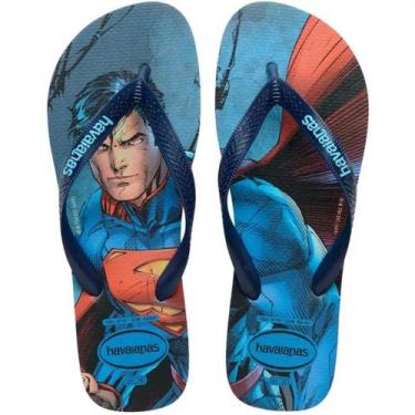 Imagem de Chinelo Havaianas Top Heróis Dc Original, Azul lavanda, 37/38