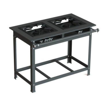 Imagem de Fogão Industrial 40x40 P10 2 Bocas Baixa Pressão QS QD JS Martins - JL