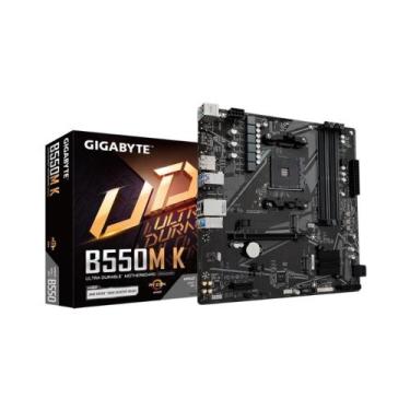 Imagem de Placa Mae Amd Gigabyte B550m K Ddr4 Am4 Matx M.2 Nvme Displayport Hdmi