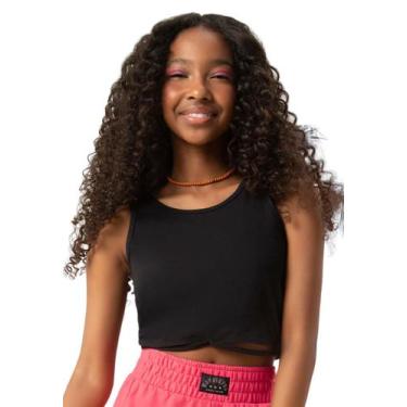 Imagem de Top Preto Cotton Infantil Amora, 18, Preto
