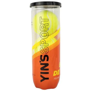 Imagem de Kit 3 Bolas de Tênis em Feltro YS37005 para Treino e Jogo Amarelo Yin's