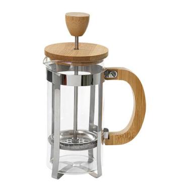 Imagem de Cafeteira Prensa Francesa Com Tampa e Alça Em Bambu 370ml Mimo Style
