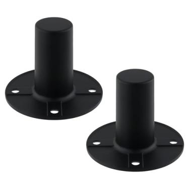Imagem de Crapyt 4.17" × 3.27" Speaker Cabinet Pole Mount Adapters, Tripod Speaker Stand Mounts Adapters, for Subwoofers, Home Theaters, Studio Monitors and Commercial Audio Systems, 2 Pcs Black