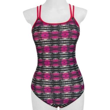 Imagem de Maiô Speedo Natação Body Com Forro Estampa Moda Praia 029647, Rosa, G