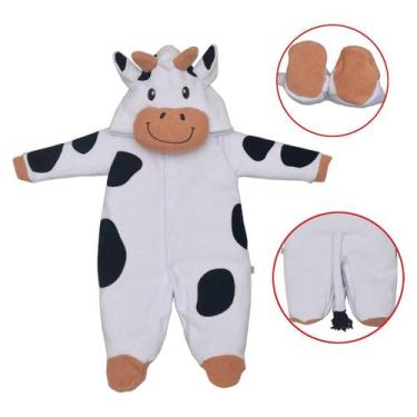 Imagem de Macacão Infantil Plush Buckle Vaca Inverno Longo Upi Uli -, 4