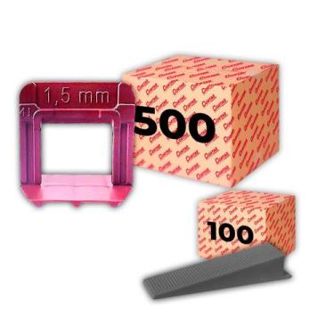 Imagem de Kit Espaçador Nivelador Eco 500 ou 1000 Pçs Cunha de Nivelamento Eco 1