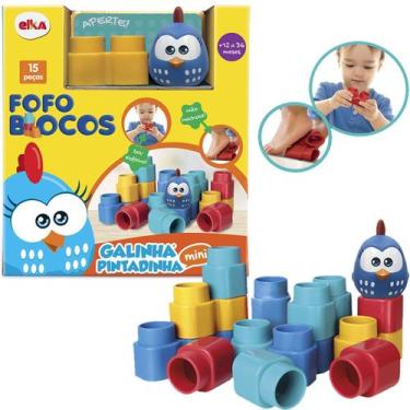 Imagem de Jogo De Encaixe Fofo Blocos 15 Peças Galinha Pintadinha Elka - Elka Br
