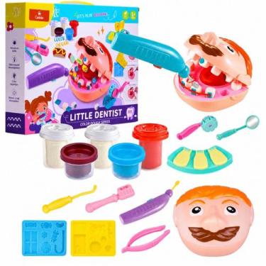 Imagem de Brinquedo Brincando de Dentista C/ Massinha e Acessórios - Castela