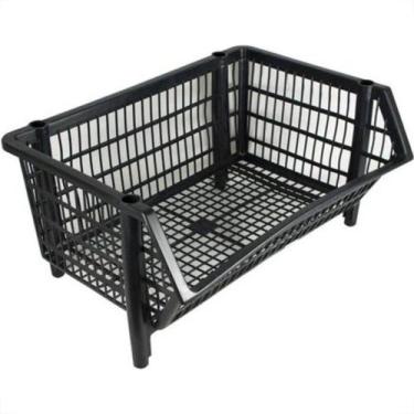 Imagem de Cesto Plastico Caixaplast Preto Pqueno 44 X 24 X 34Cm Coppt